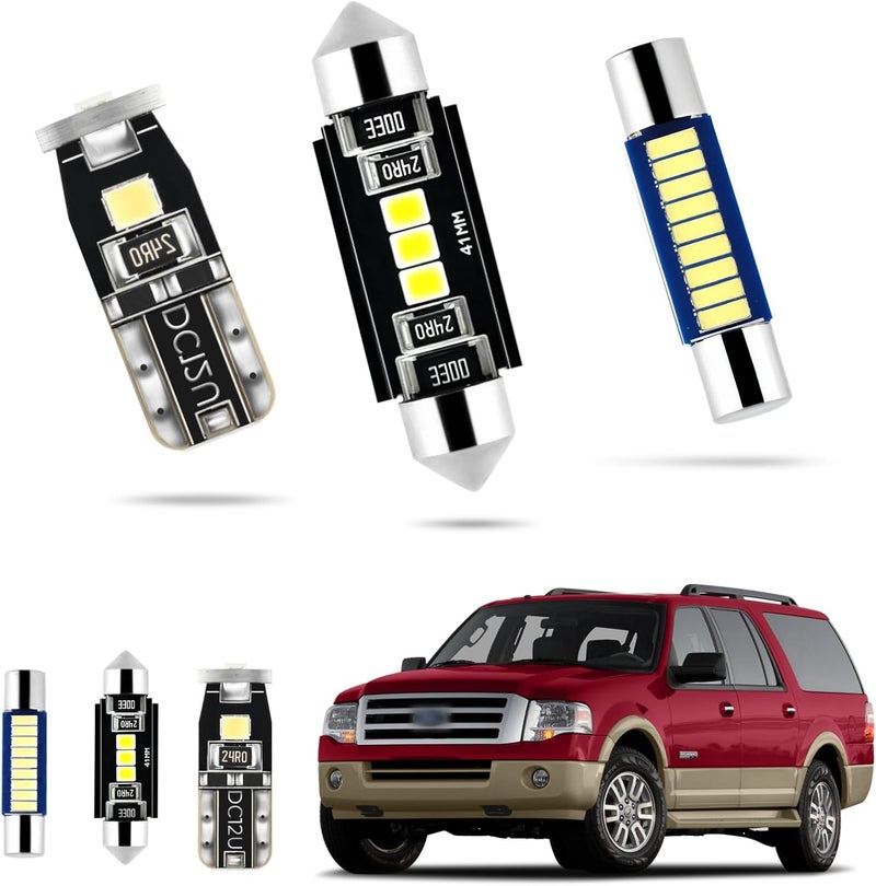 EASY EAGLE LED Interior Car Lights for Ford-Expedition-2007-2017: 18 Piece Kit White LED Light Bulbs - Super Bright 6000K + Install Tool - Image 1